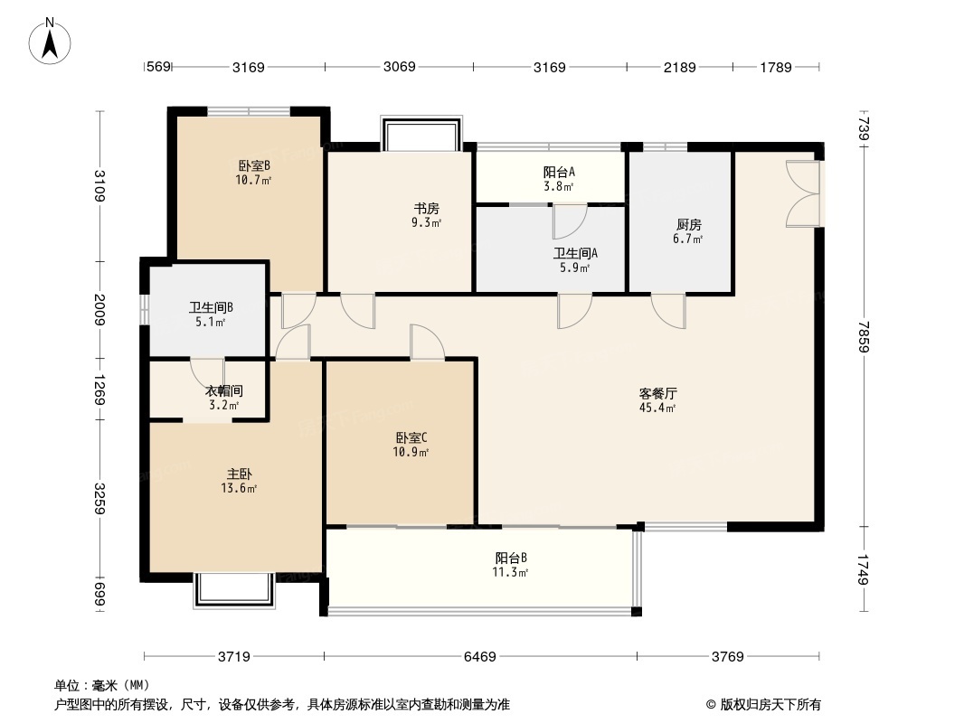 川发天府上城户型类别:3居,4居户型面积:108.00平方米-140.