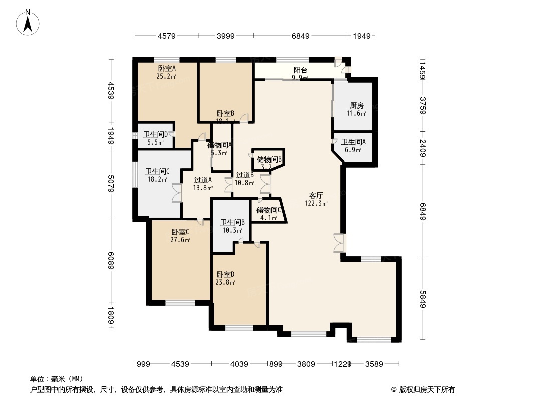 紫御华府户型图图片