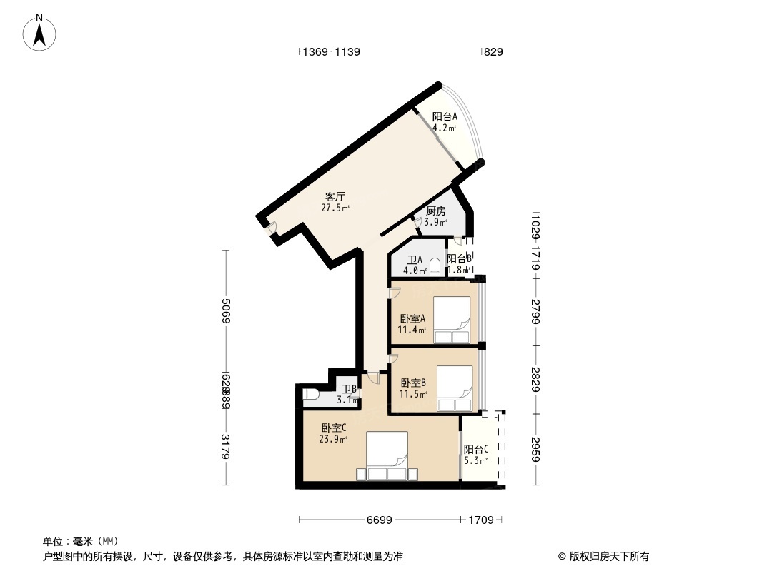 广州侨林苑户型图图片