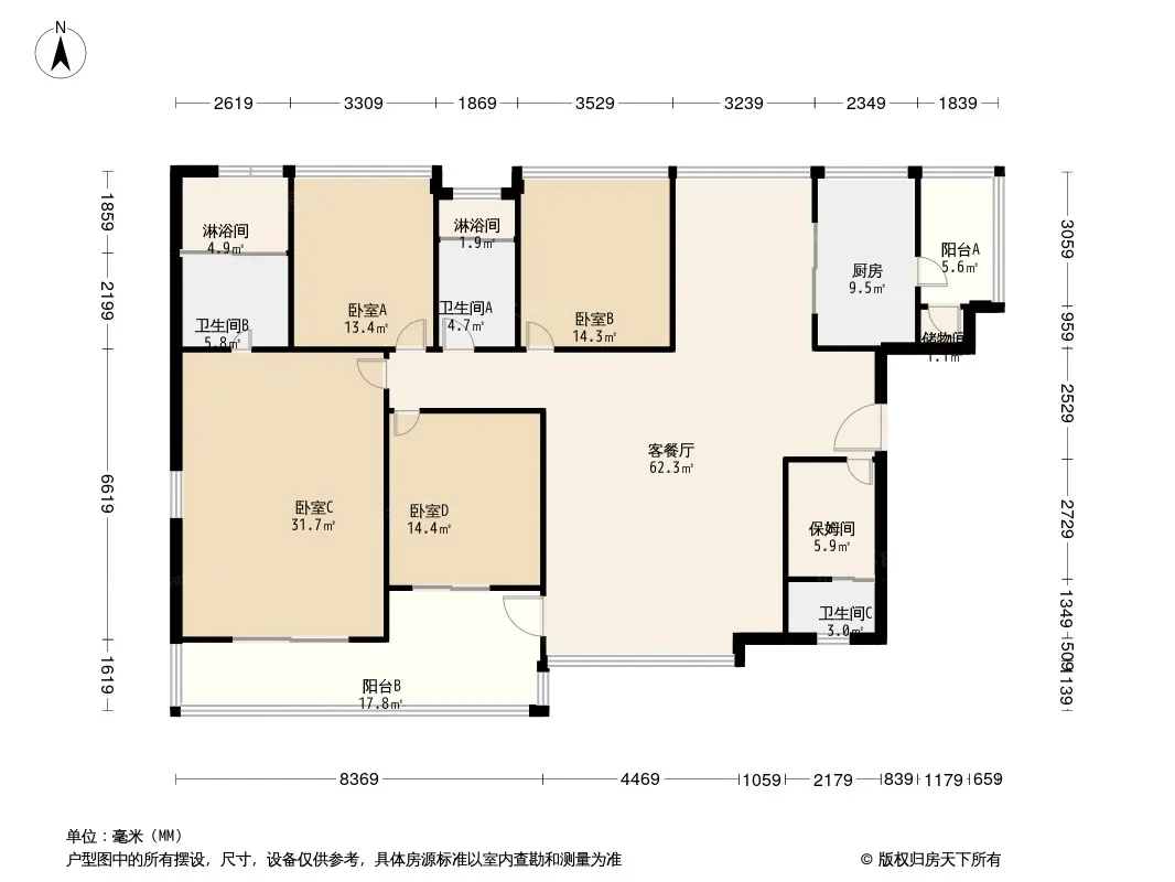 香山美墅三期户型图