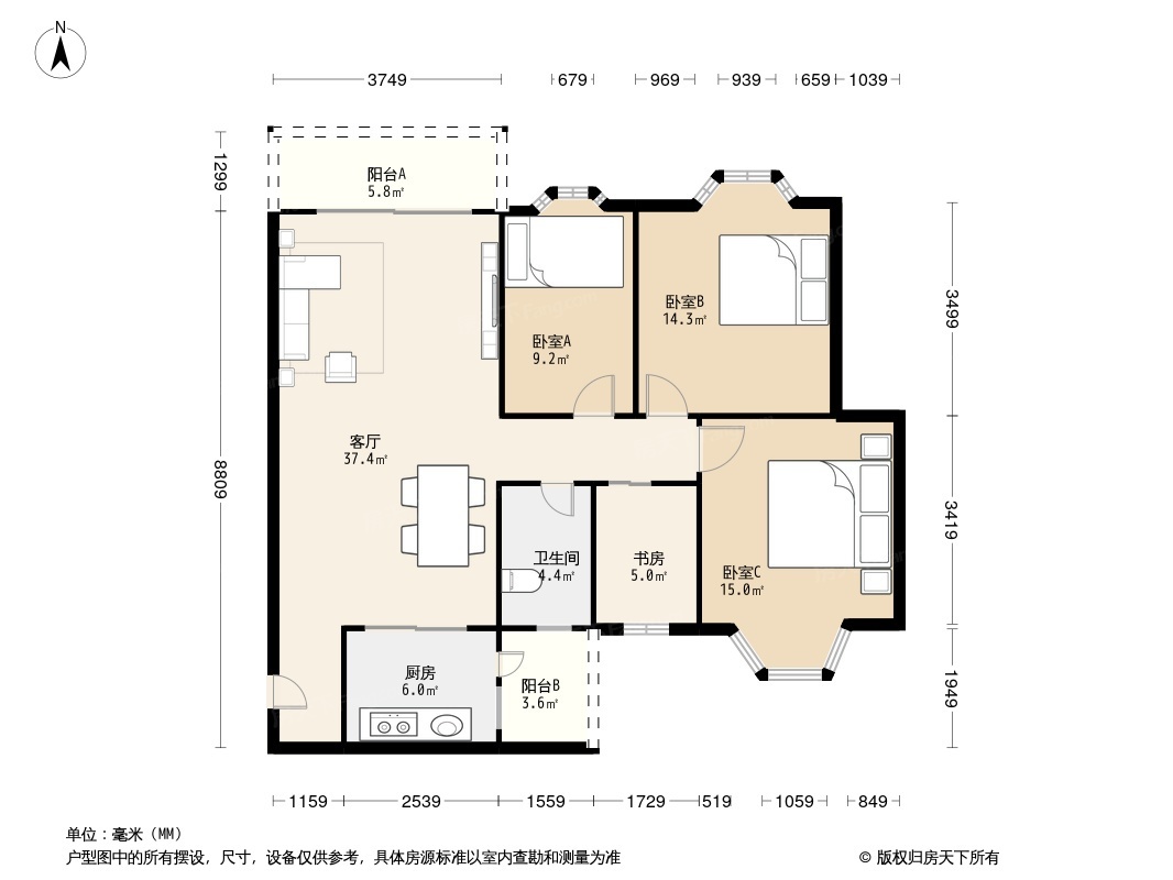 嘉逸园户型图图片