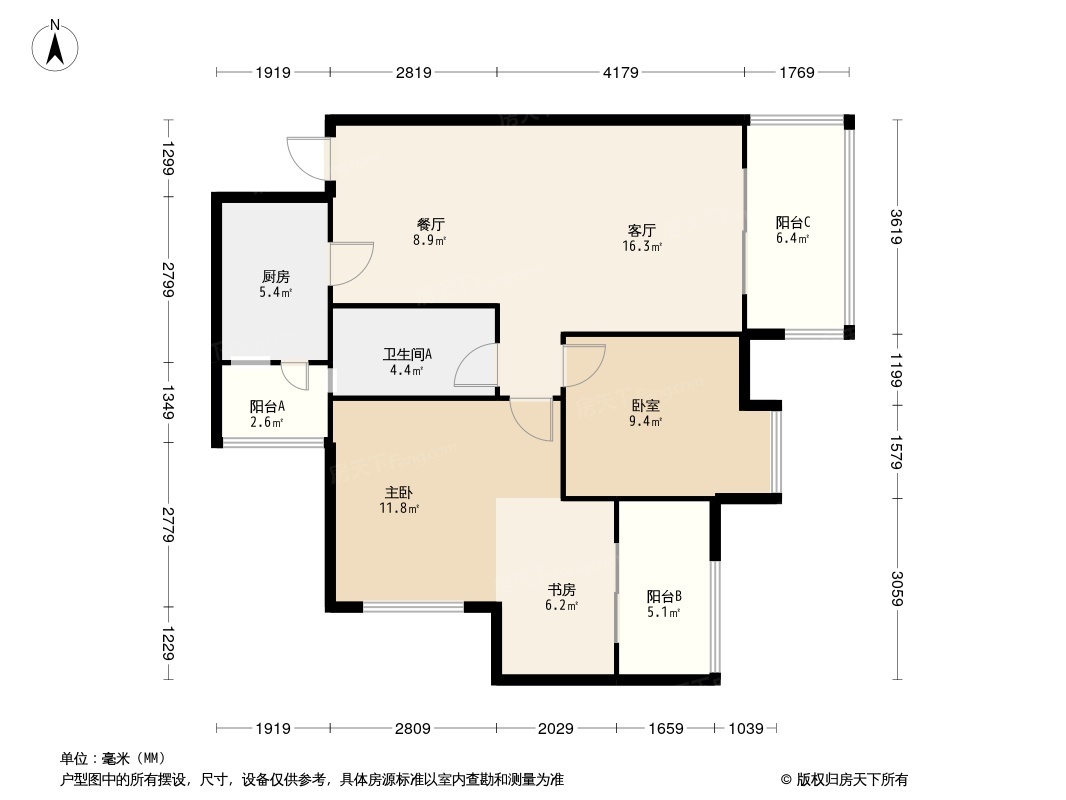 星月湾户型图图片