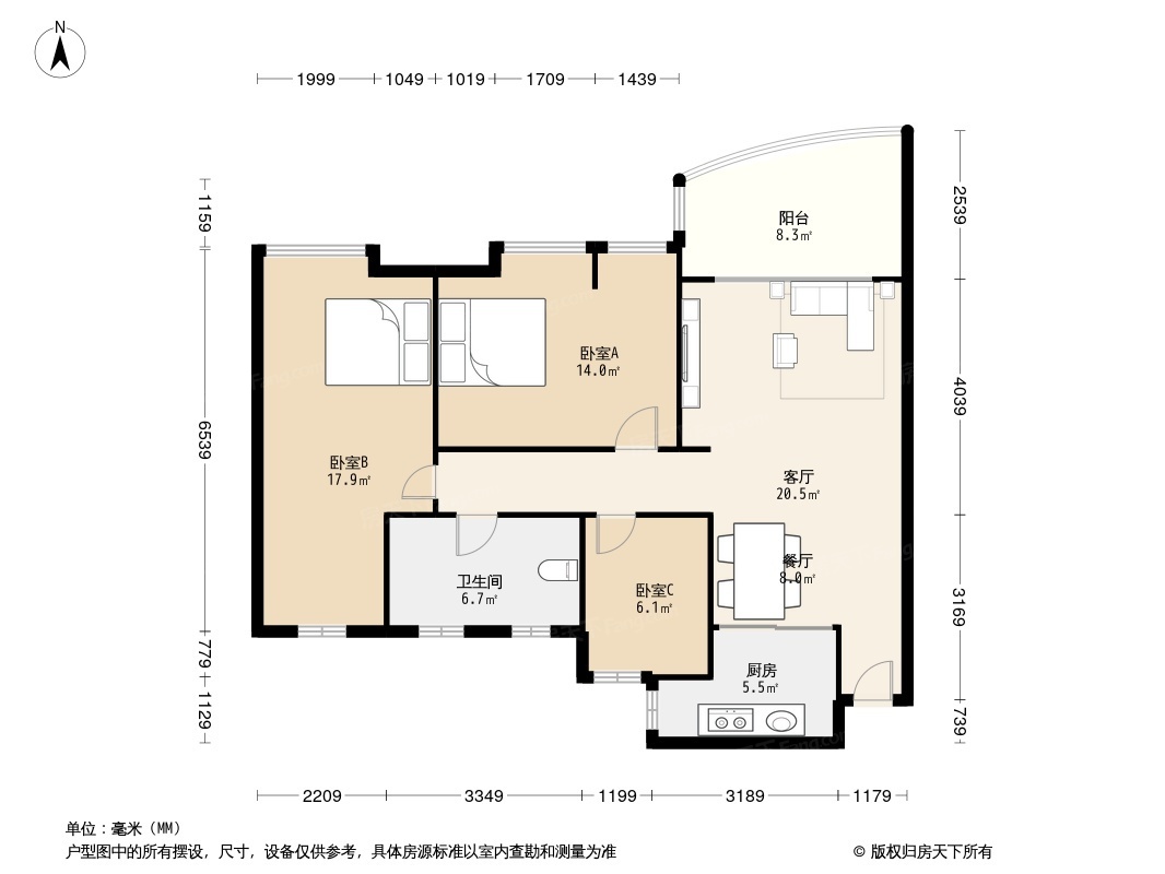 南浦海滨花园别墅户型图