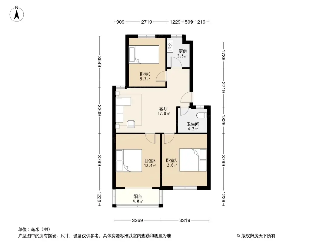 城西桥家园户型图图片