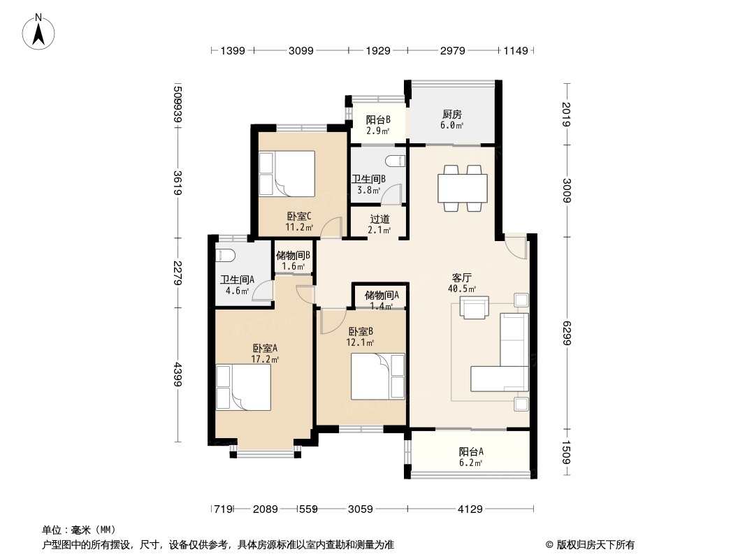 邢台金桂园户型图图片