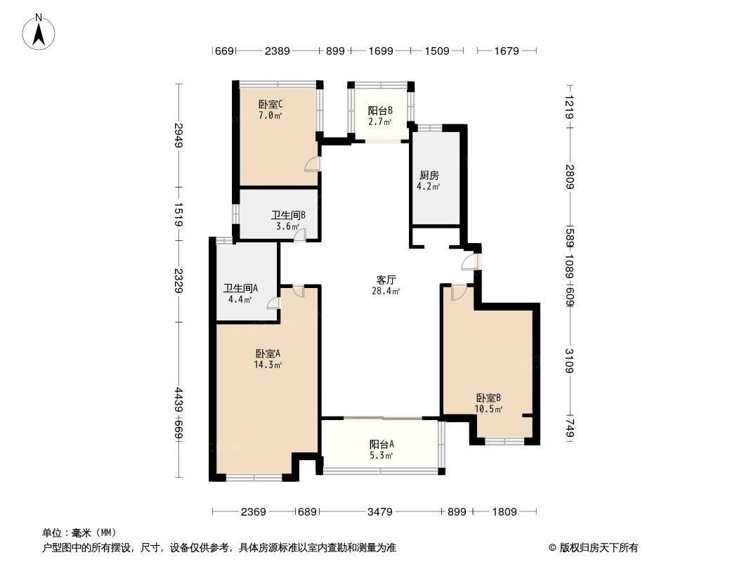 世茂城五期户型图图片