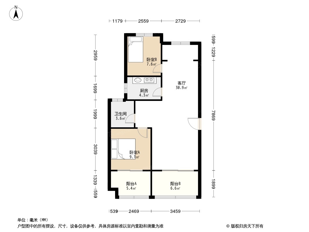 悦湖苑户型图图片