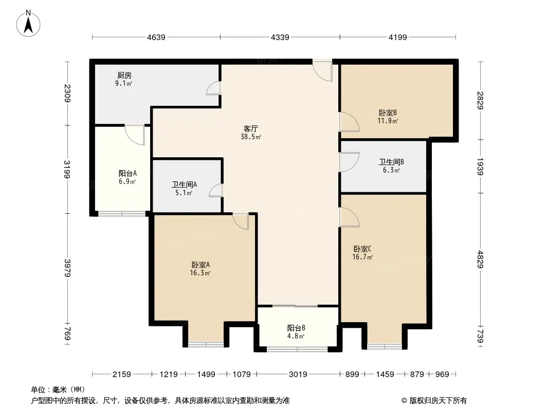 保利天悅戶型圖