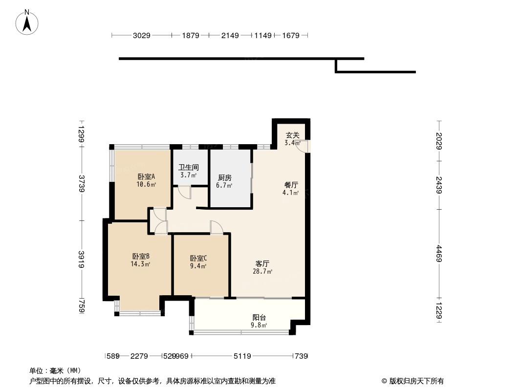 阅庐春晓户型图片