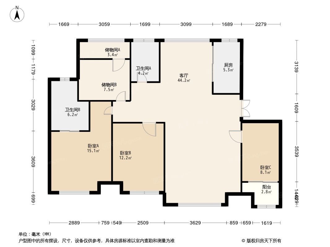 冠城大通藍湖庭戶型圖