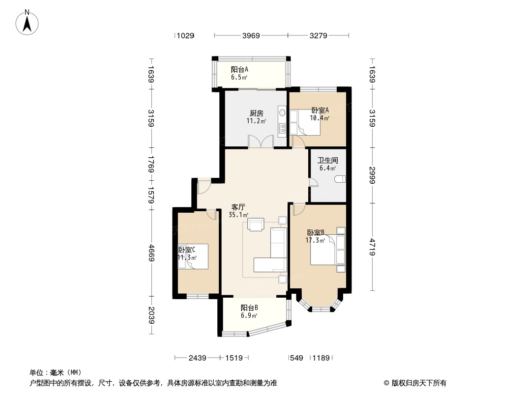 桐乡方洲印苑户型图图片