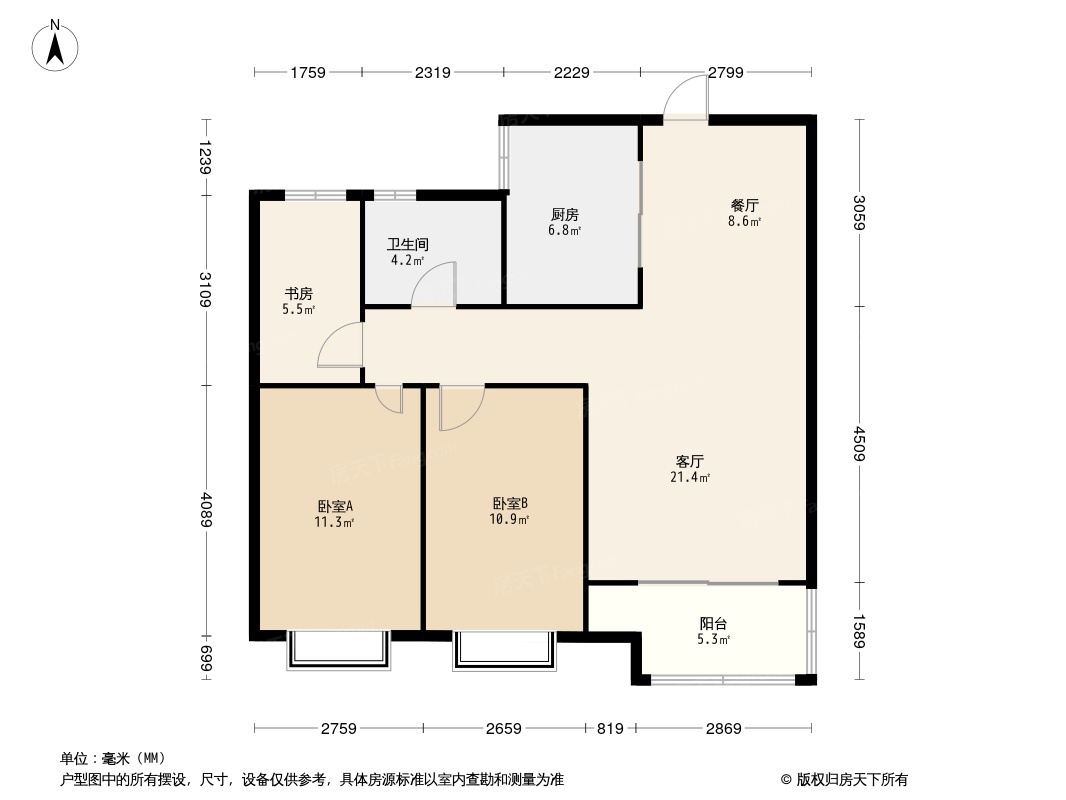 合肥华地紫悦府户型图图片