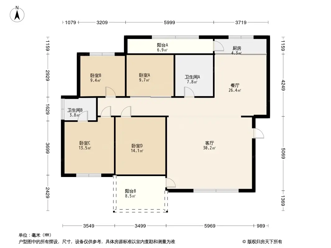 丽江花园户型图图片