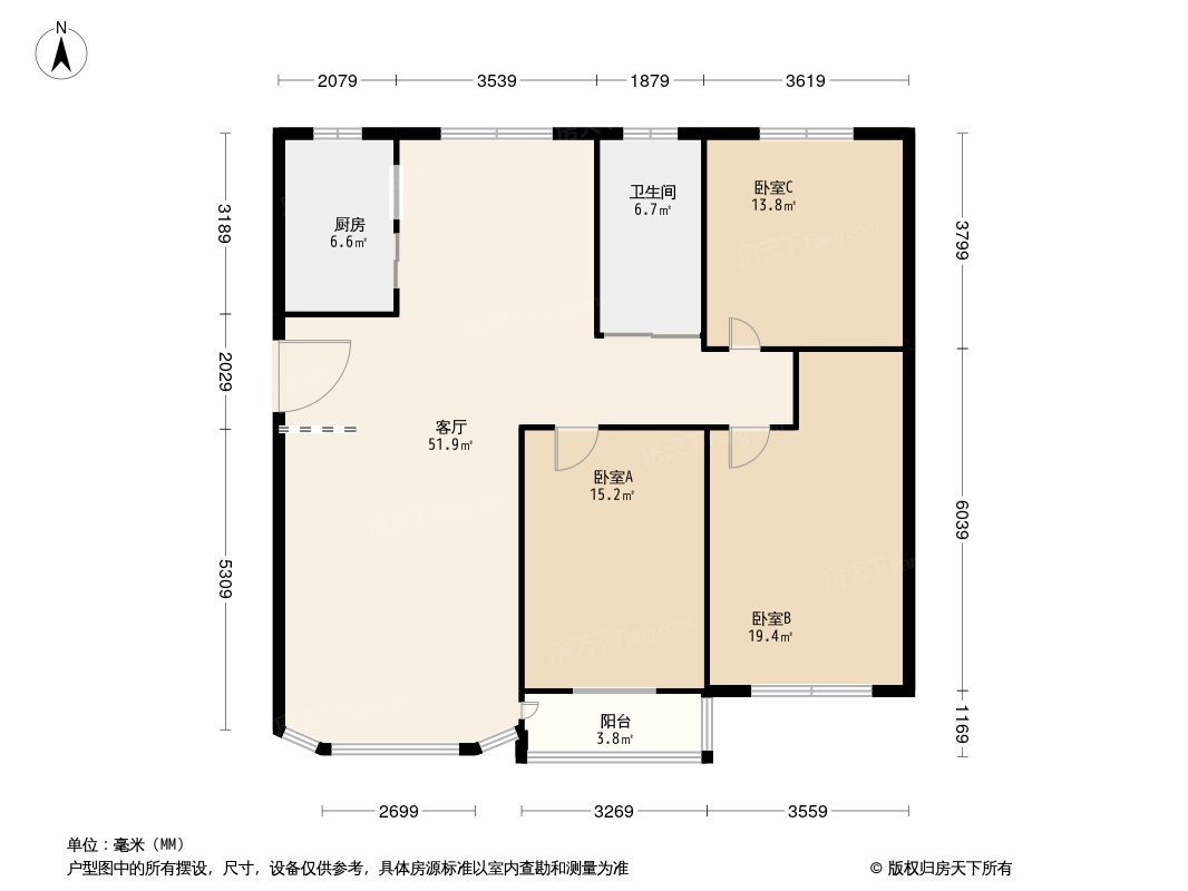 东山公寓户型图图片