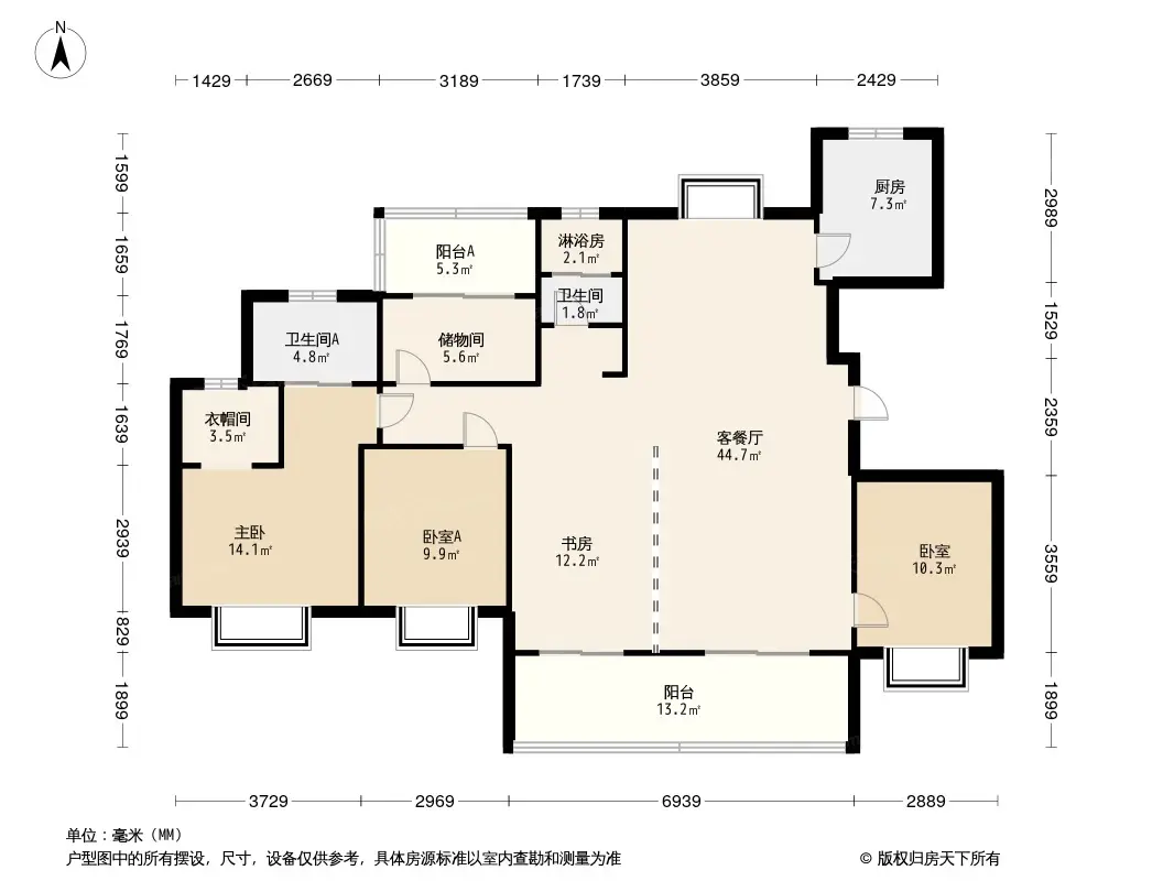 荣盛书香府邸户型图片