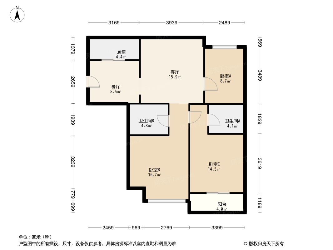 保利百合户型图片