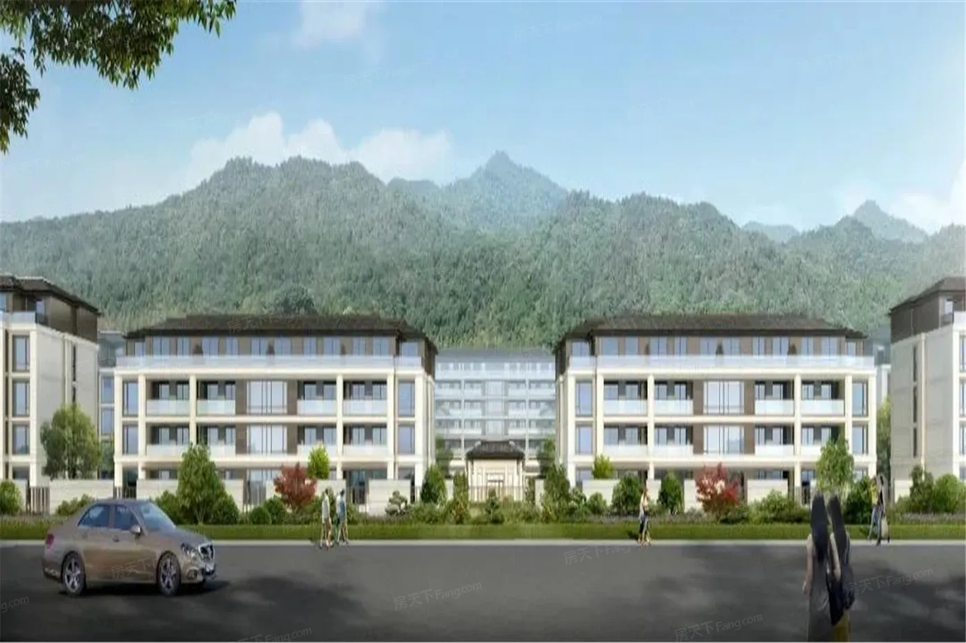 蓝城·九岭春风位于靖安县城北新区,沿环城北路划分为南北两个片区