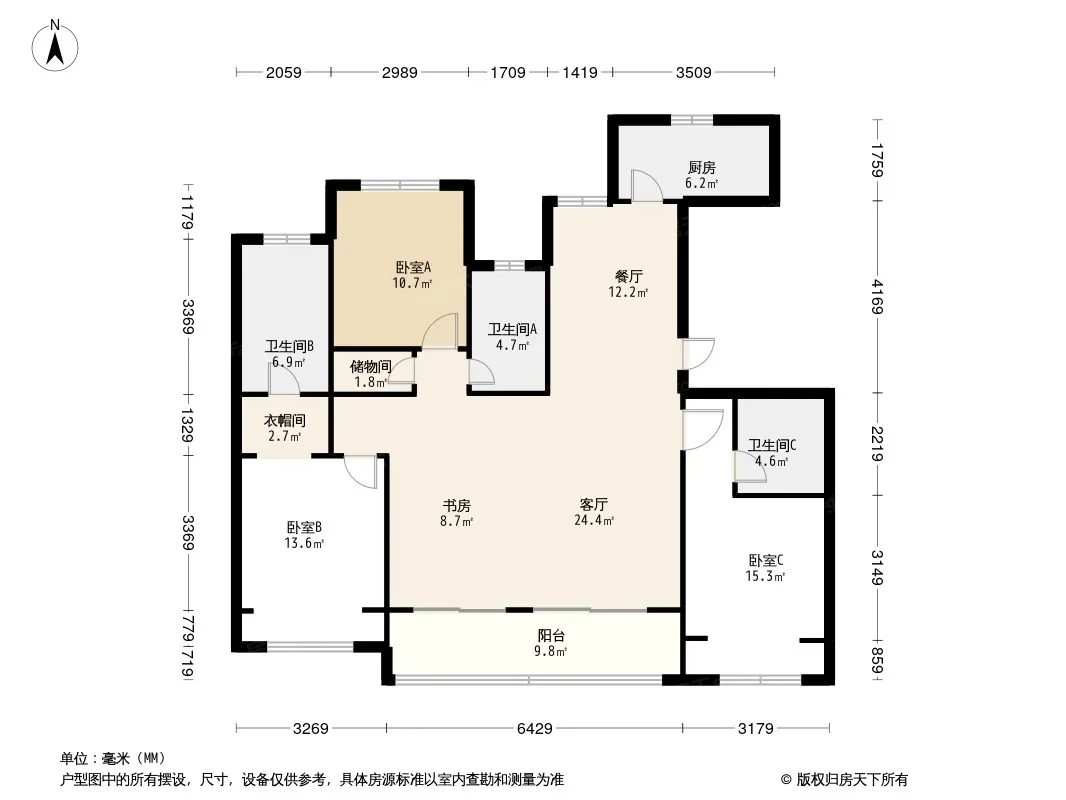 水岸名都花园户型图