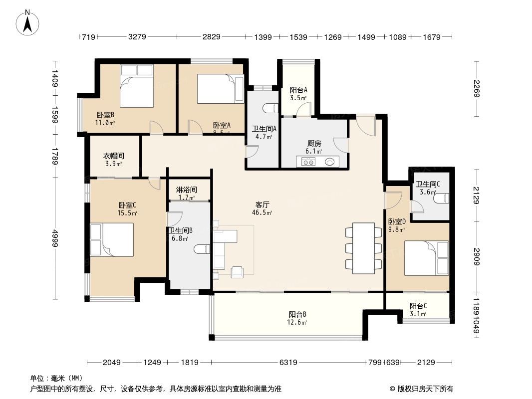 万科美景龙堂户型图