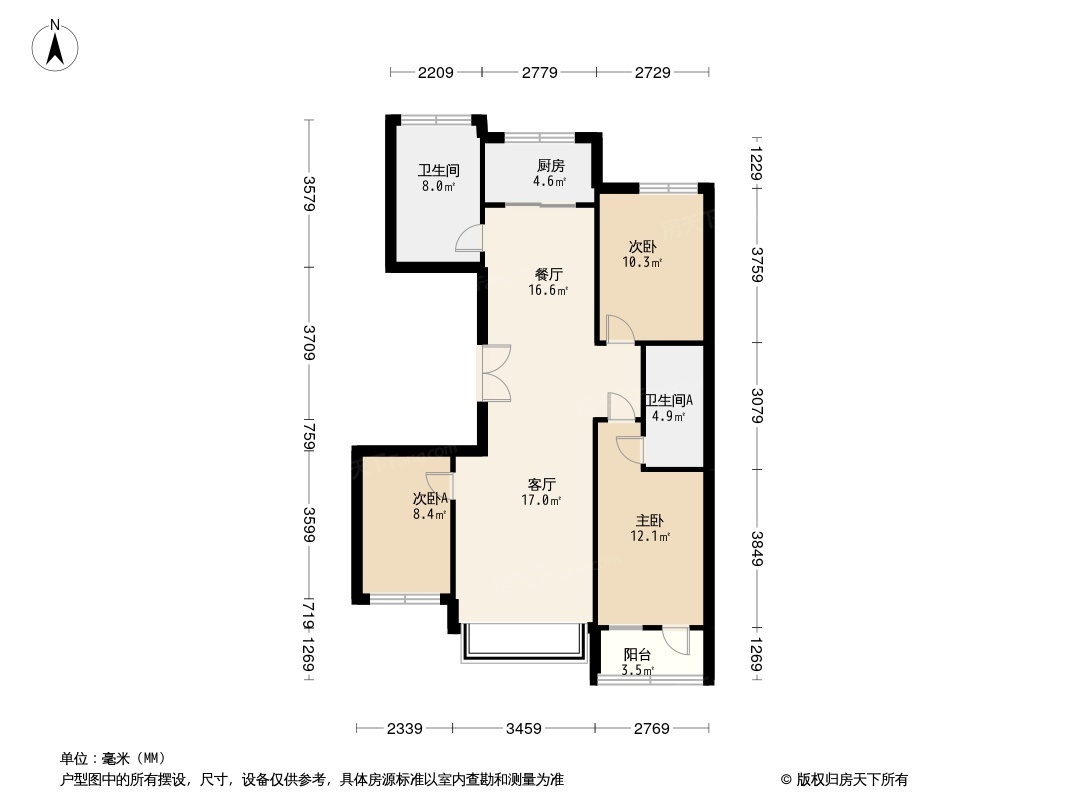 保定市普兰庭户型图片