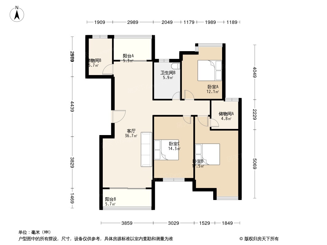 涞水盛景华庭户型图图片