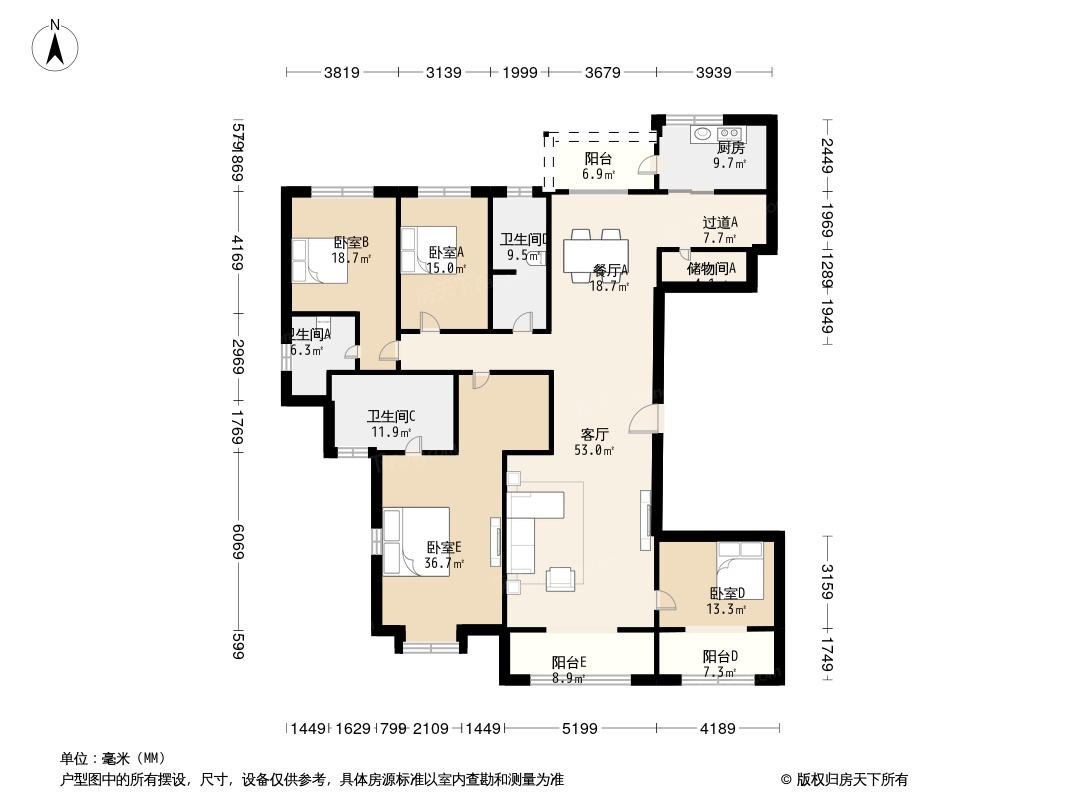 西城济水上苑户型图