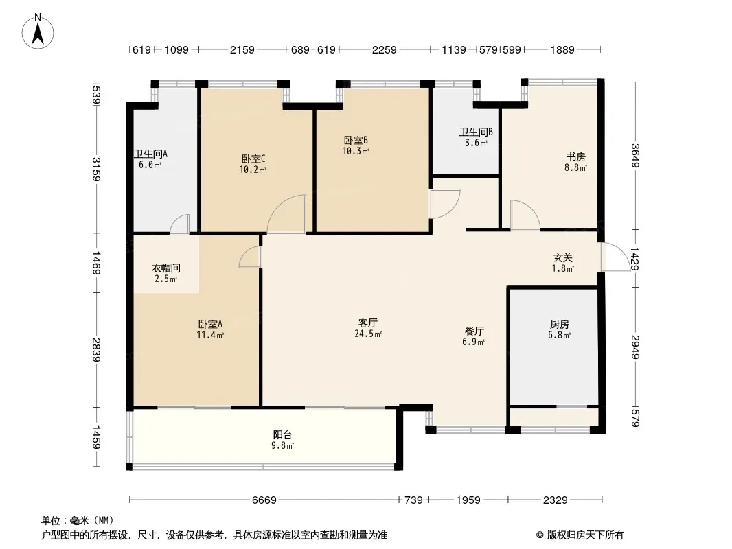 金地艺境松山湖户型类别:3居,4居,5居户型面积:101.00平方米-263.
