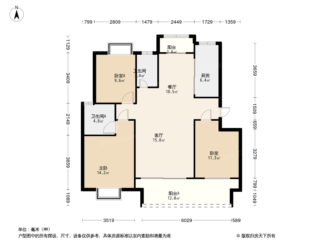 南昌绿地悦公馆户型图图片