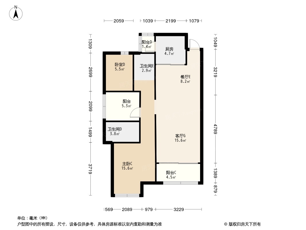 珑门名苑平面图图片