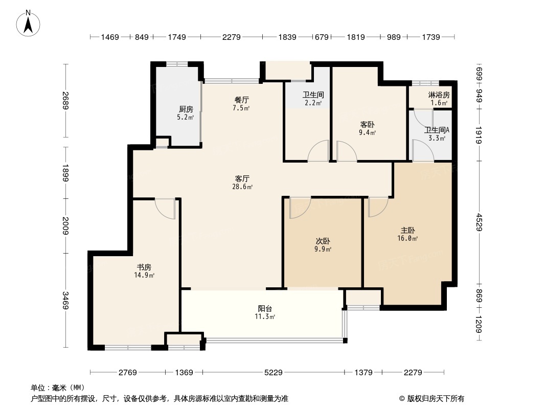 龙湖春江曜园户型图图片