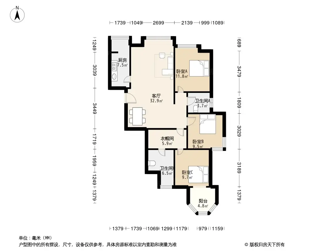 国金华府户型图图片