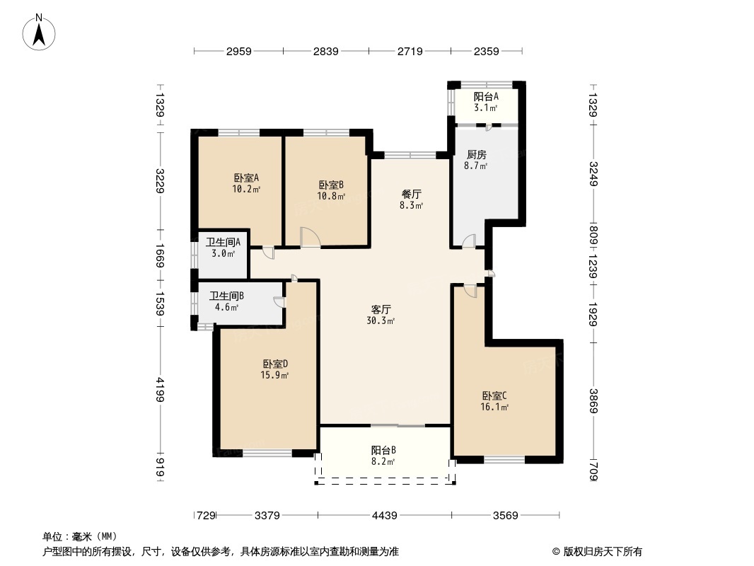 西安逸翠园户型图图片