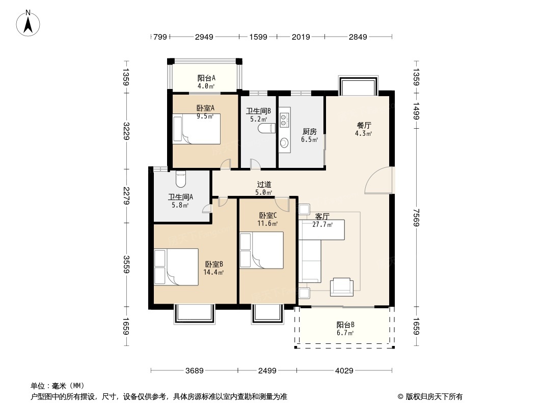 枣庄东盛花园户型图图片