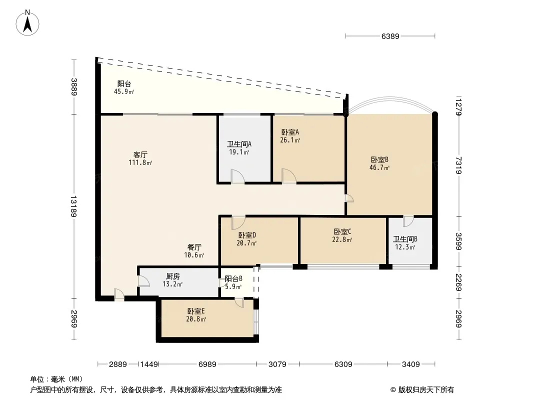 珠江帝景苑倚泓轩户型图