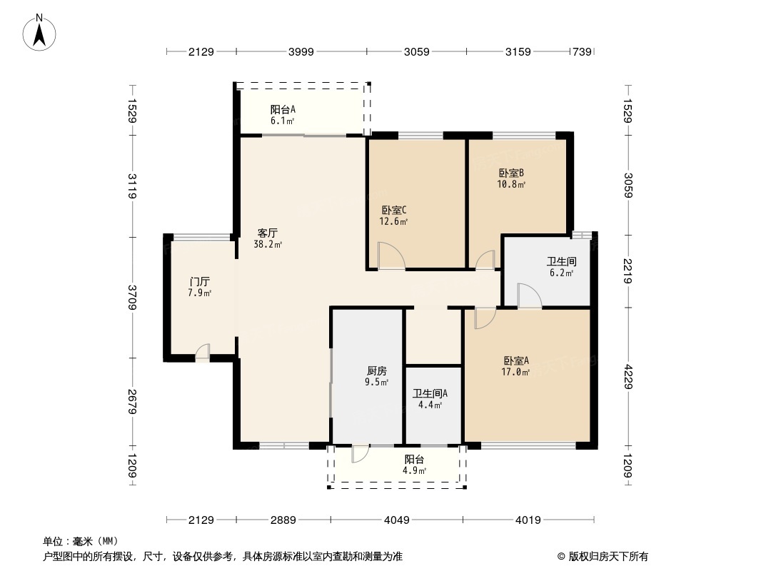 奥林匹克花园三期户型图片