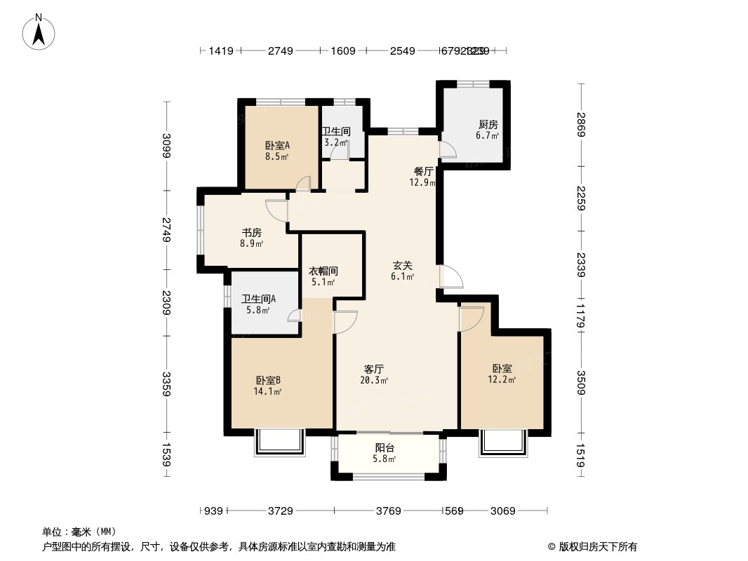 唐山金隅乐府户型图图片