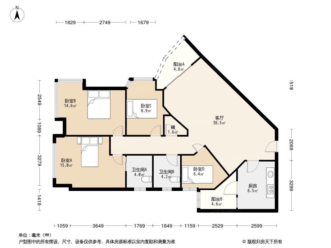 半岛花园户型图图片