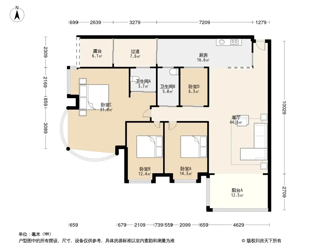 美林海岸花园户型图