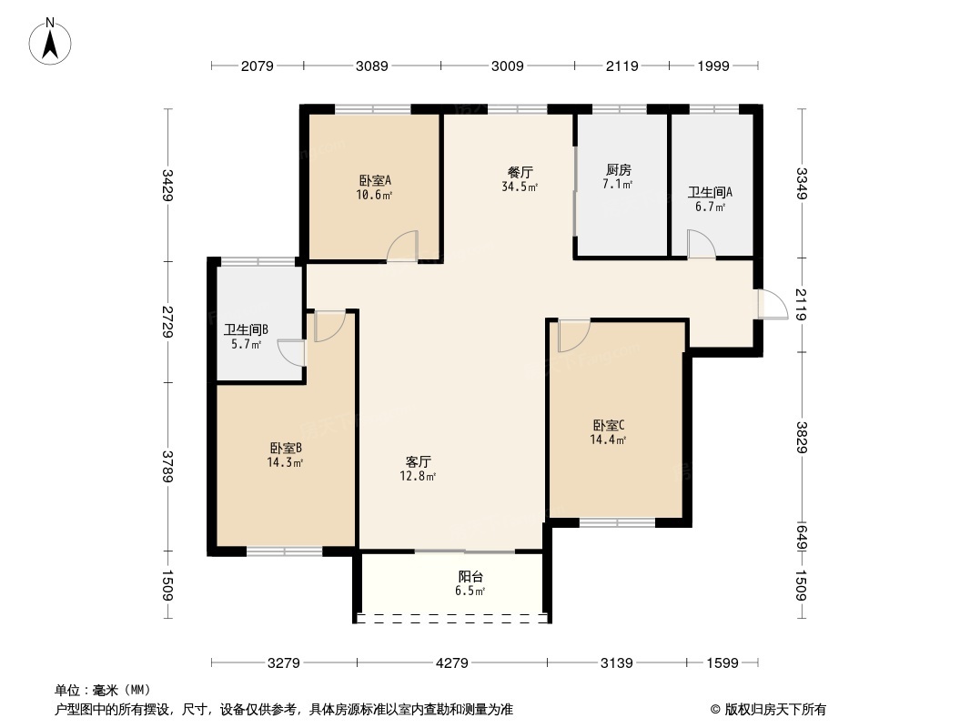 唐山梧桐大道户型图