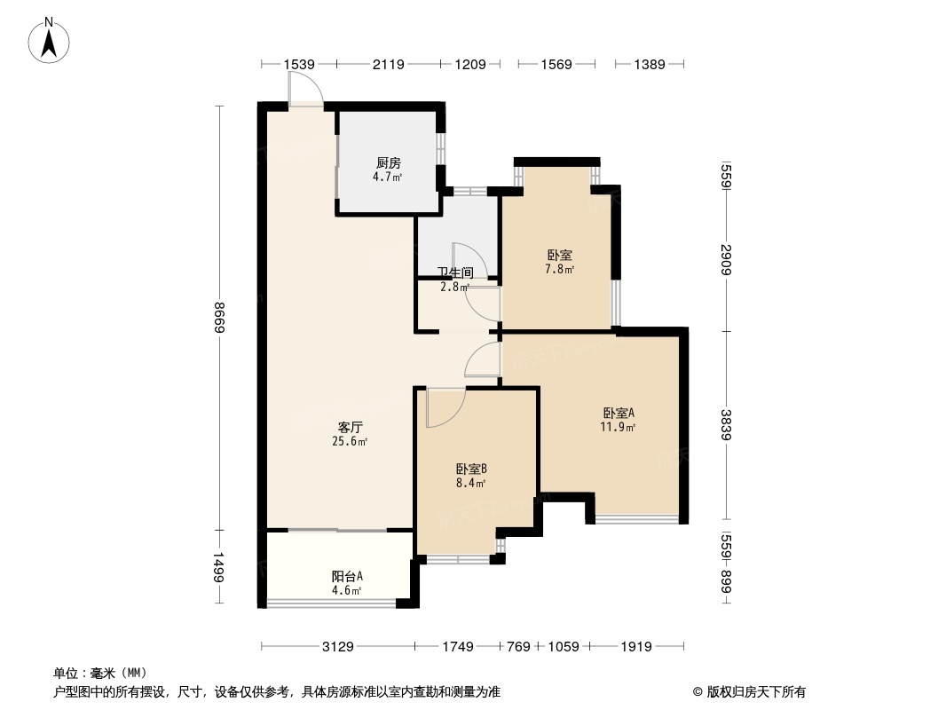 九江恒大悦澜庭户型图图片