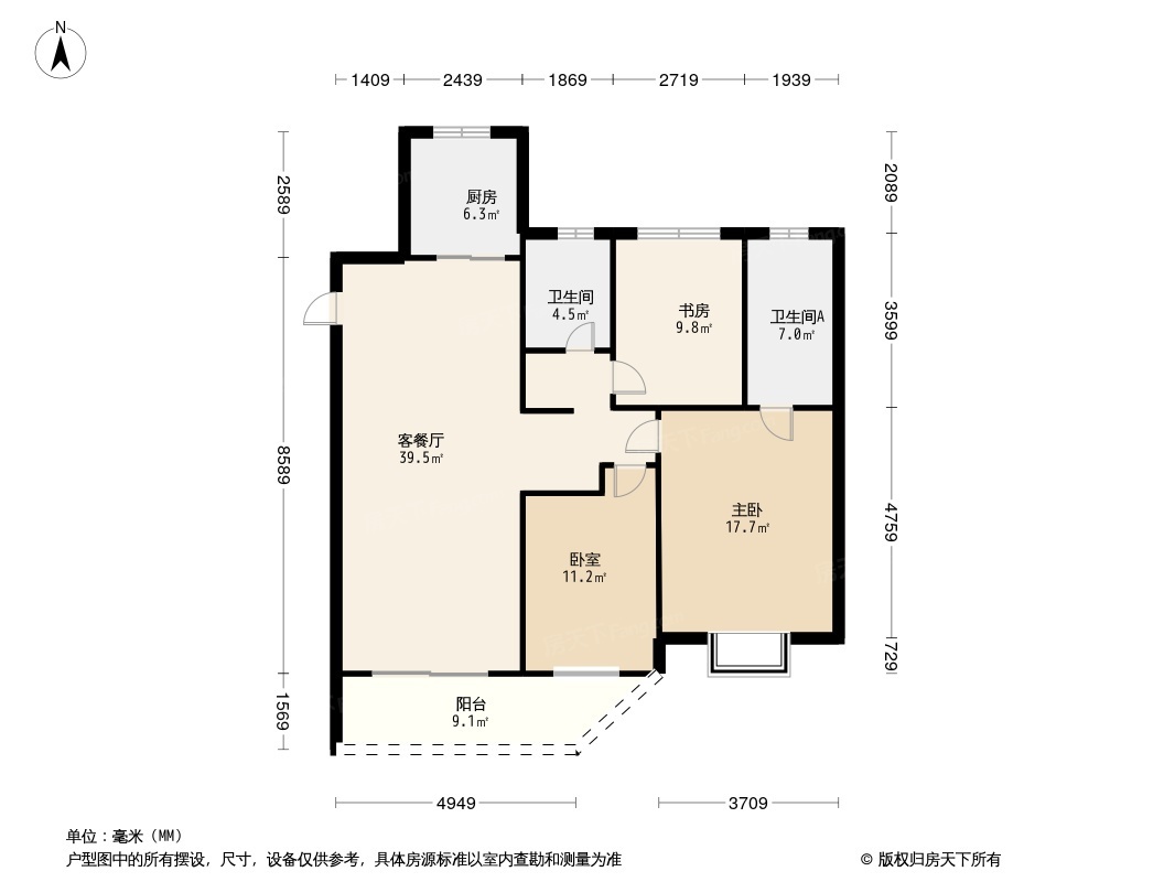 融创江语海户型图图片