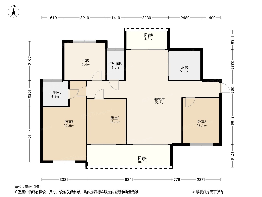 桂林彰泰红户型图图片