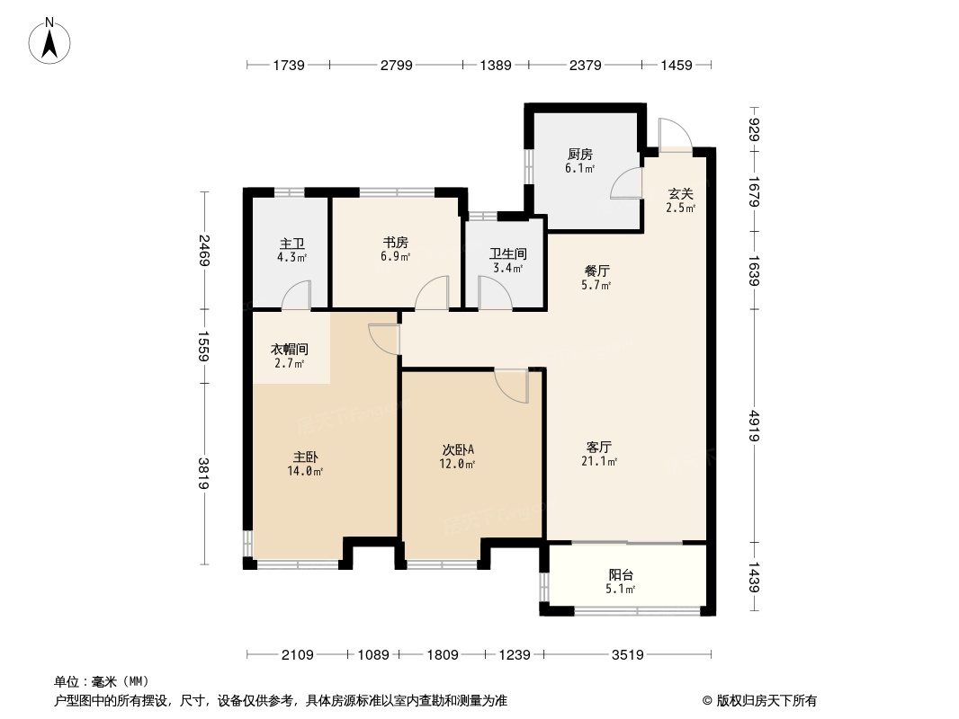 深度解析:城投鹤鸾郡98㎡户型待售