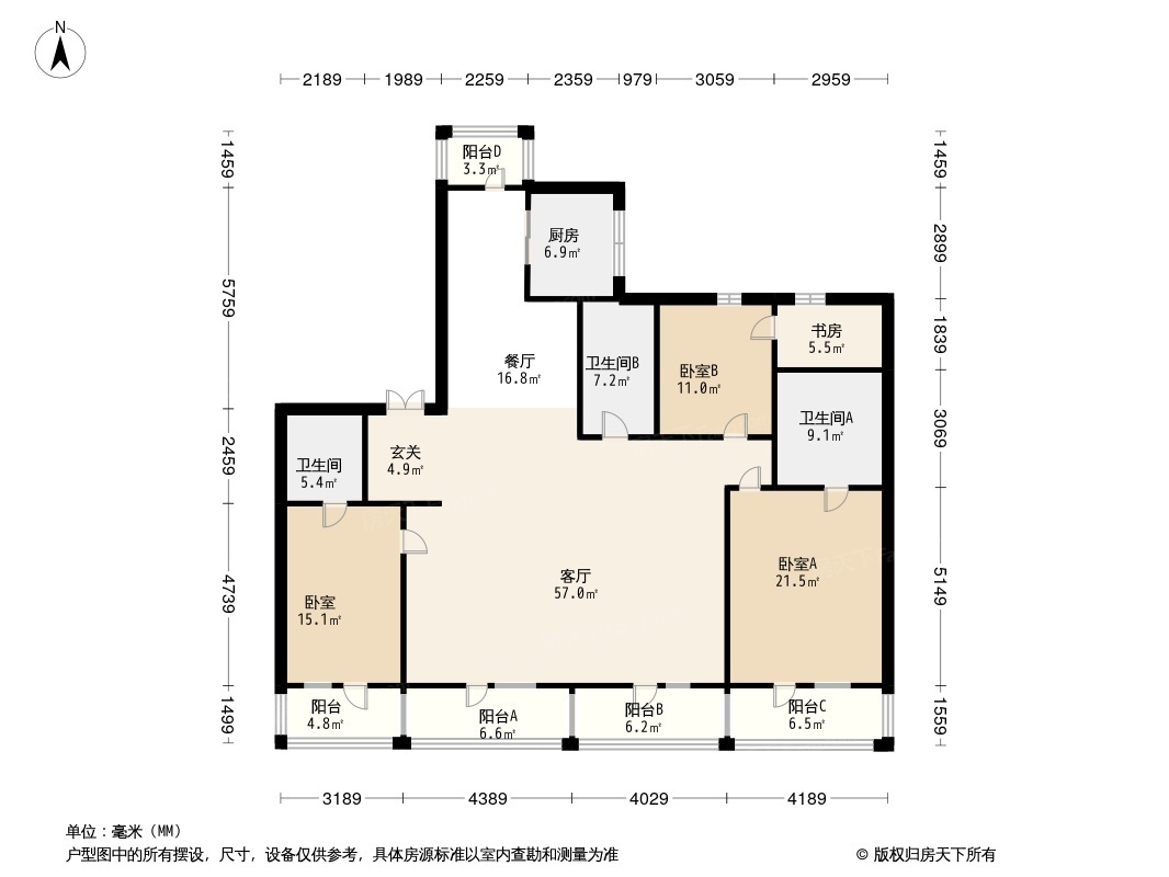 海玥万物240平方户型图图片