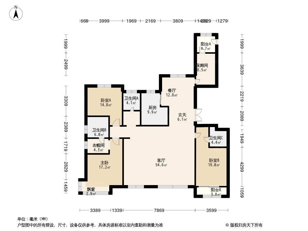 石家庄国赫天玺户型图图片