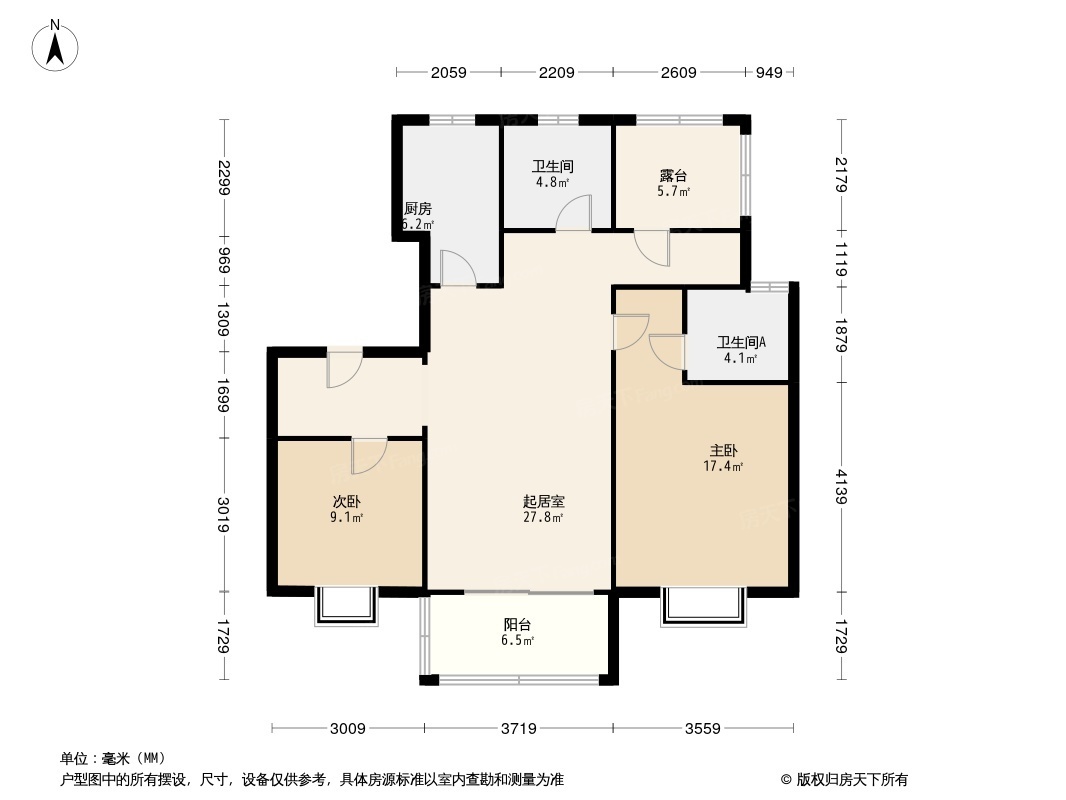 合肥北城正荣府户型图图片