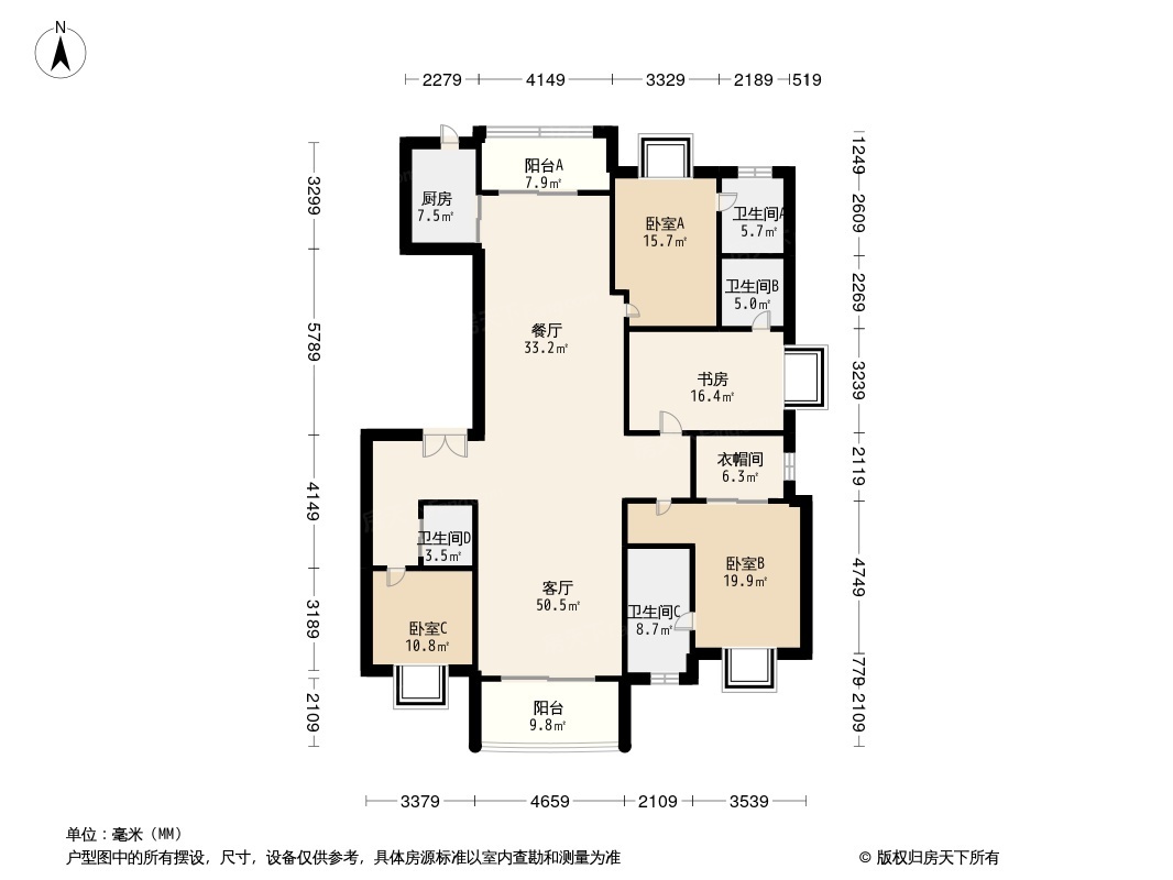 雅居乐中央雅府户型图片