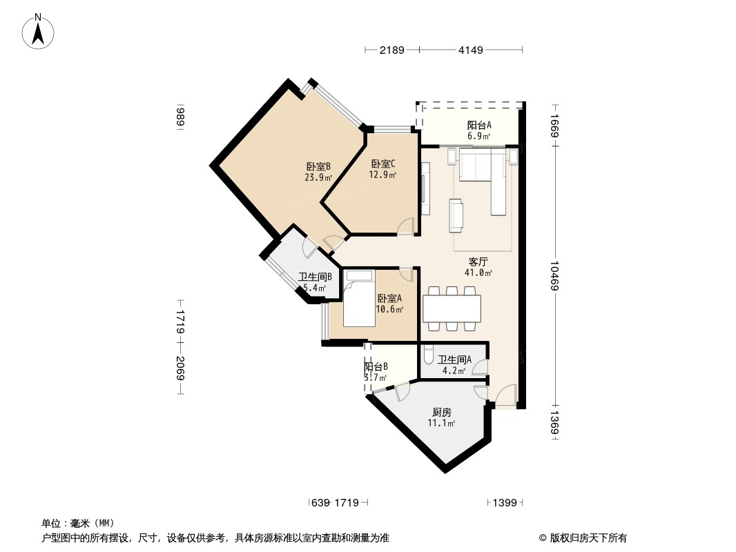 保利百合户型图片