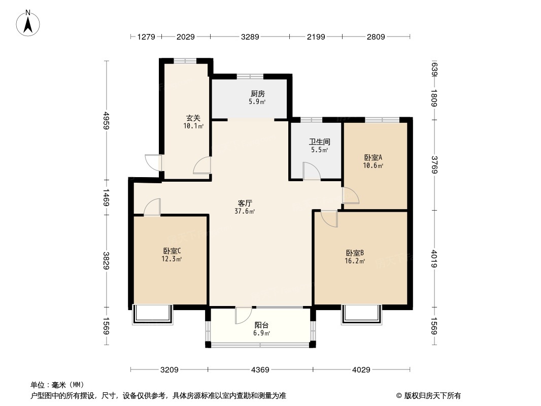 御东瑞璟户型图图片