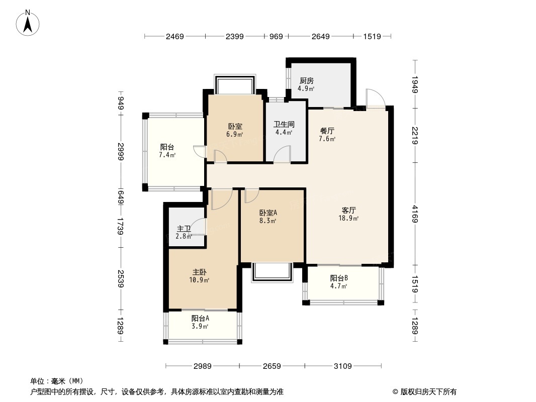 柳州荣和公园里户型图图片